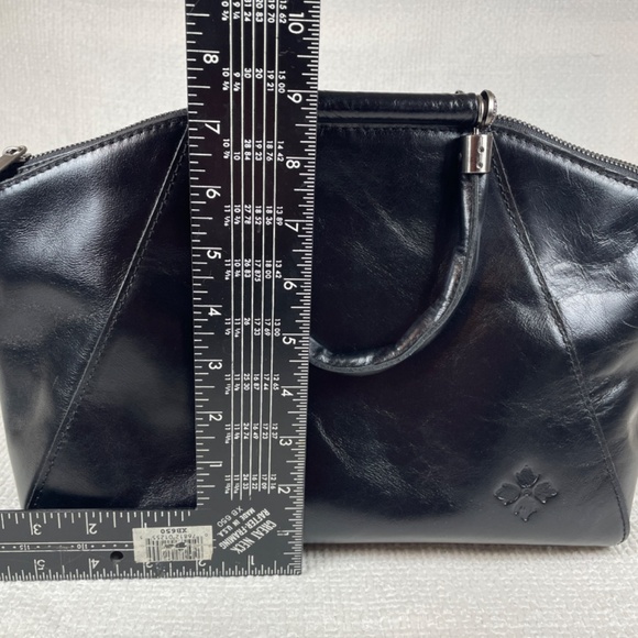 Patricia Nash Holland Top-Handle Black Leather Satchel/Crossbody P155106 EUC - Picture 7 of 16